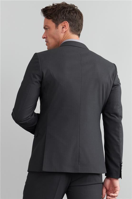 Çetinkaya Mentality 9544 Erkek Yünter Sivri Yaka Slim Fit Takım Elbise Siyah Çizgili