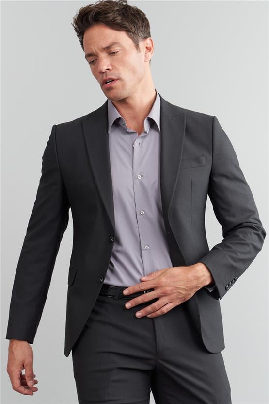 Çetinkaya Mentality 9544 Erkek Yünter Sivri Yaka Slim Fit Takım Elbise Siyah Çizgili