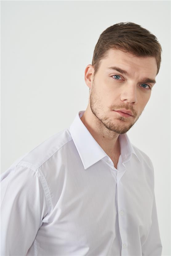 Çetinkaya Mentality G071 Uzun Kollu Beyaz Gömlek