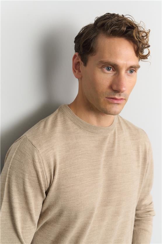 Çetinkaya Mentality K25 3175 Bisiklet Yaka Triko Basic VizonMelanj