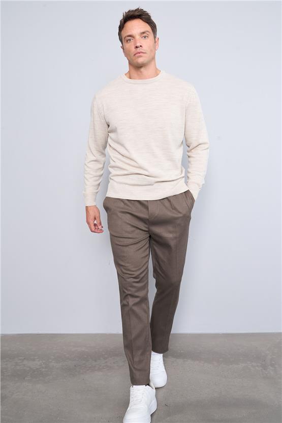 Çetinkaya Mentality K25 3175 Bisiklet Yaka Triko Basic Taşmelanj