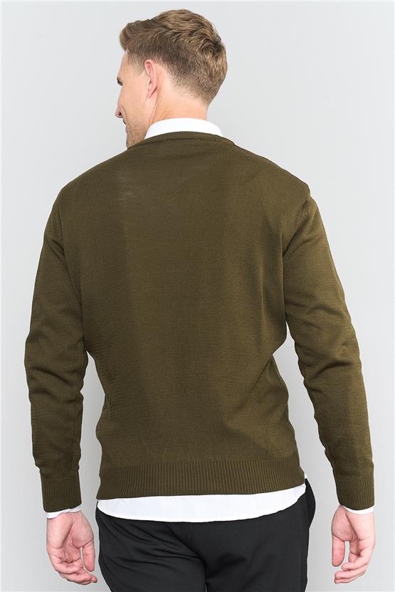 Çetinkaya Mentality K25 3176 MNT ERK V YAKA TRIKO BSC Koyu Haki