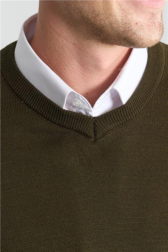 Çetinkaya Mentality K25 3176 MNT ERK V YAKA TRIKO BSC Koyu Haki