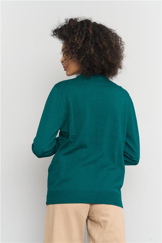 Çetinkaya Miramira 2254 Dik Yaka Triko Yeşil