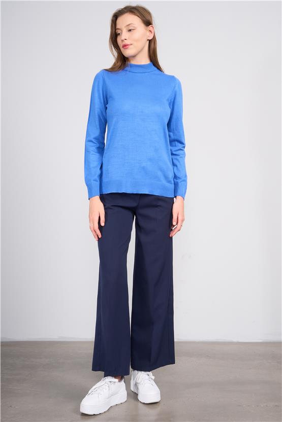 Çetinkaya Miramira 2254 Dik Yaka Triko Koyu Mavi