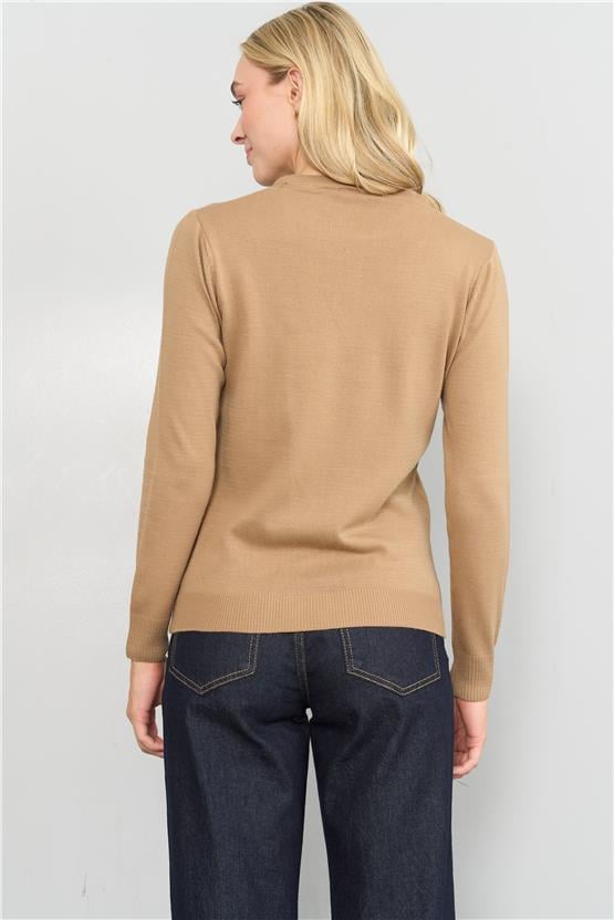 Çetinkaya Miramira 2275 Bisiklet Yaka Triko Kahve