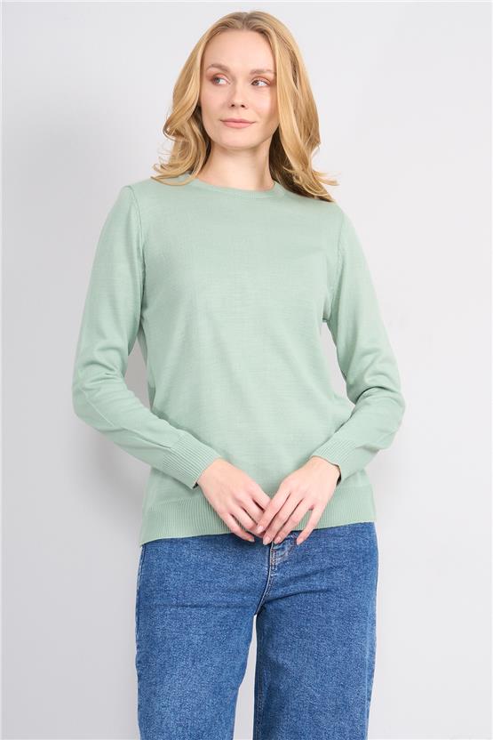 Çetinkaya Miramira 2275 Bisiklet Yaka Triko Çağla