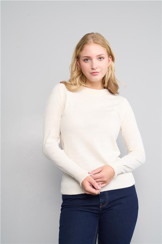 Çetinkaya Miramira 2275 Bisiklet Yaka Triko Krem