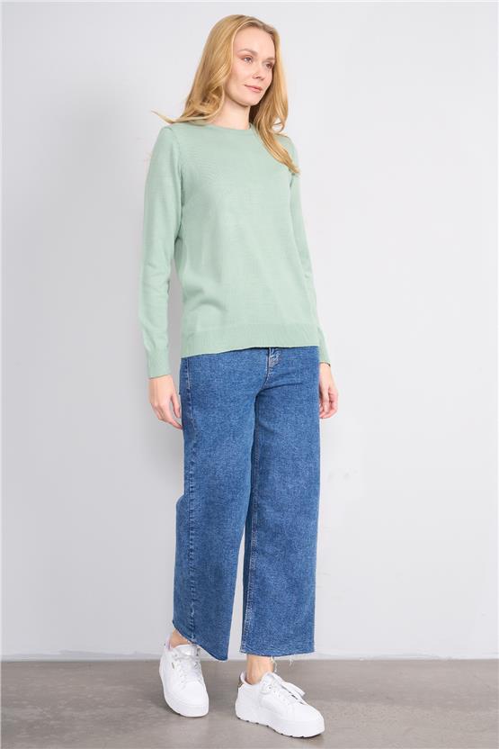 Çetinkaya Miramira 2275 Bisiklet Yaka Triko Çağla