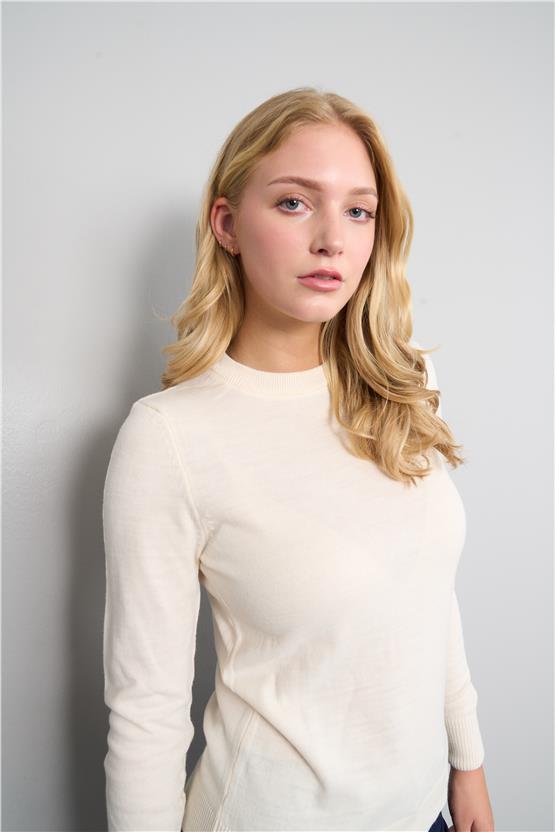 Çetinkaya Miramira 2275 Bisiklet Yaka Triko Krem