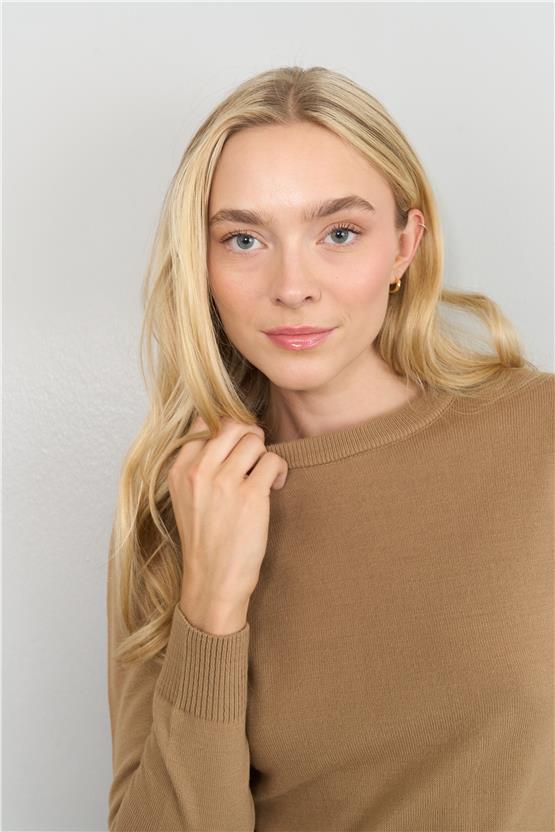 Çetinkaya Miramira 2275 Bisiklet Yaka Triko Kahve