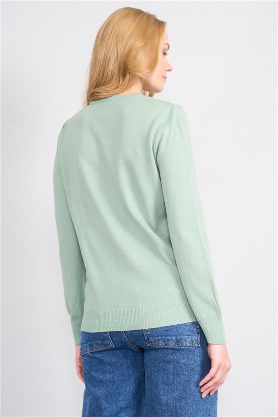 Çetinkaya Miramira 2275 Bisiklet Yaka Triko Çağla