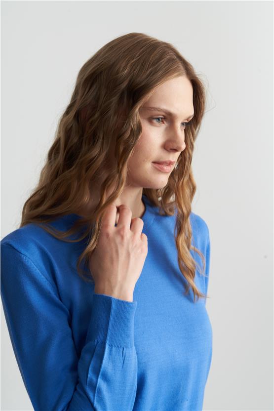 Çetinkaya Miramira 2275 Bisiklet Yaka Triko Koyu Mavi