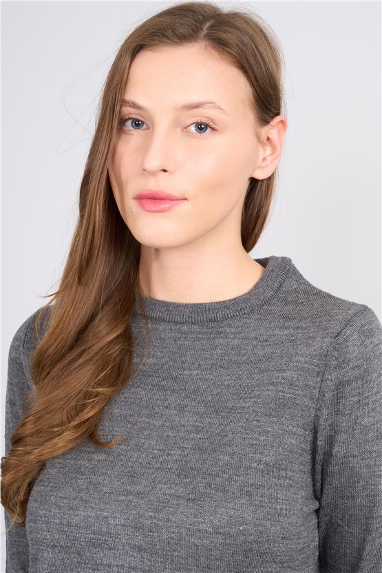 Çetinkaya Miramira 2275 Bisiklet Yaka Triko Koyu Gri