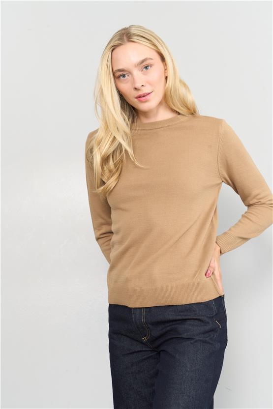 Çetinkaya Miramira 2275 Bisiklet Yaka Triko Kahve