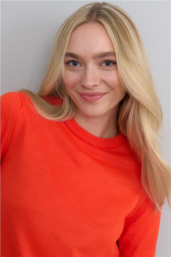 Çetinkaya Miramira Kadın B Yaka Mercan Kazak