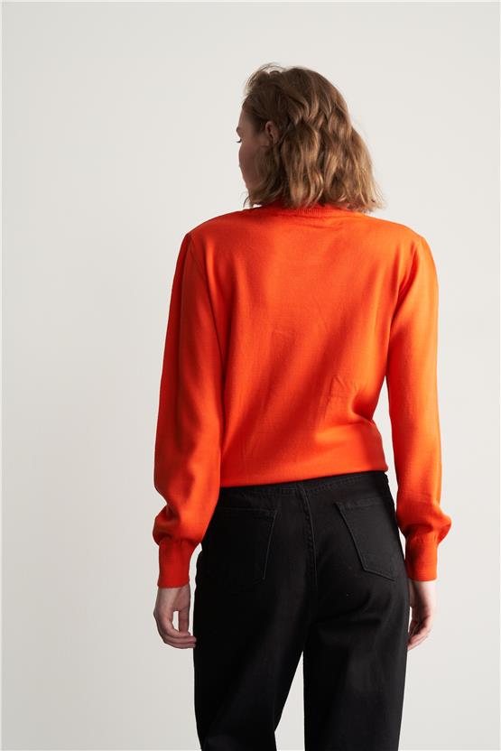 Çetinkaya Miramira Kadın Balıkçı Yaka Mercan Kazak