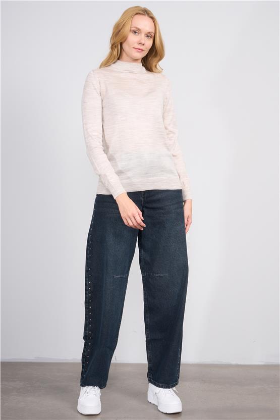 Çetinkaya Miya Mira 2254 Bayan Dik Yaka Taşmelanj Triko