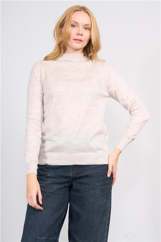 Çetinkaya Miya Mira 2254 Bayan Dik Yaka Taşmelanj Triko