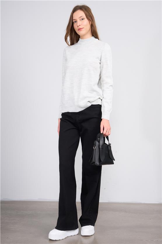 Çetinkaya MiyaMira 2254 Bayan Dik Yaka Gri Triko