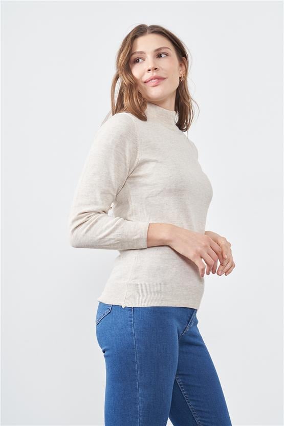 Çetinkaya Miyamira 2254 Dik Yaka Basic Triko Kar