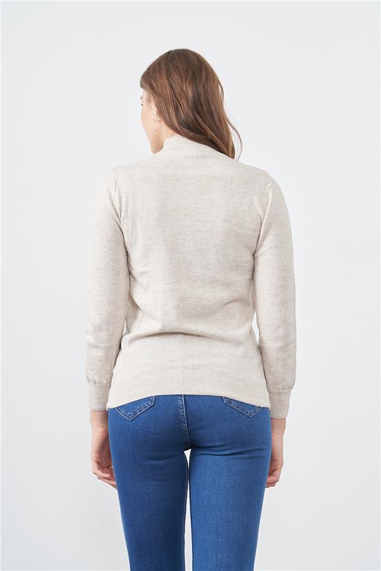 Çetinkaya Miyamira 2254 Dik Yaka Basic Triko Kar