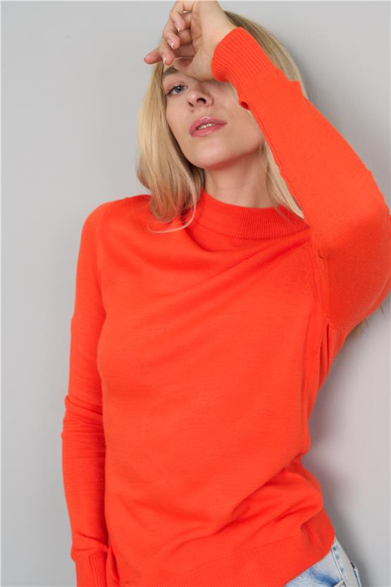 Çetinkaya Miyamira 2254 Dik Yaka Basic Triko Mercan