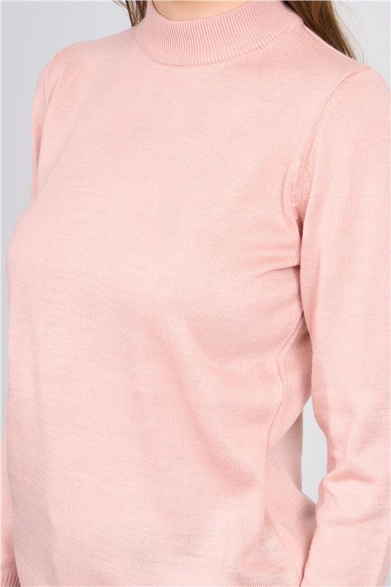 Çetinkaya Miyamira 2254  Dik Yaka Pudra Triko