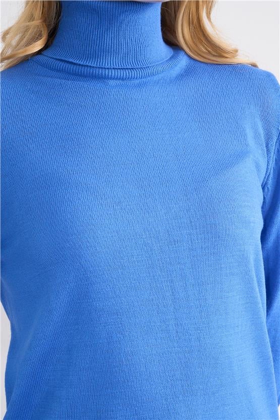 Çetinkaya Miyamira 2276 Balıkçı Yaka Triko Koyu Mavi