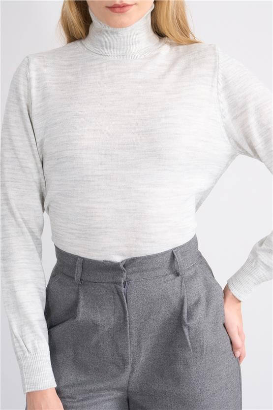 Çetinkaya MiyaMira 2276 Bayan Balıkçı Yaka Gri Triko