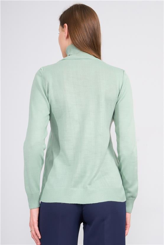 Çetinkaya MiyaMira 2276 Bayan Balıkçı Yaka Çağla Triko