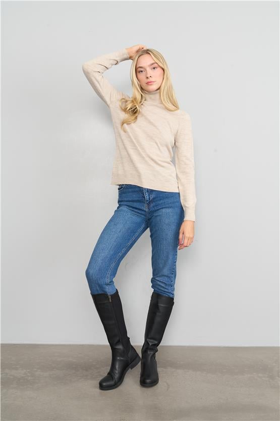 Çetinkaya MiyaMira 2276 Bayan Balıkçı Yaka Taşmelanj Triko