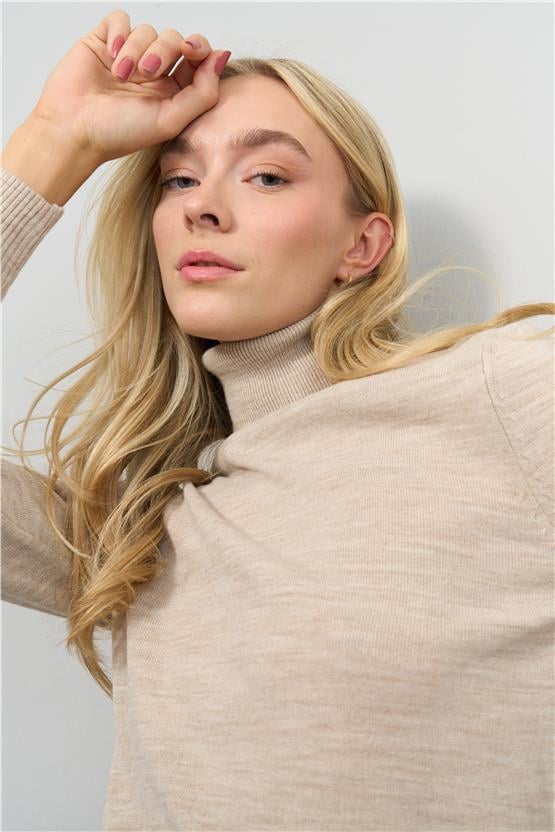 Çetinkaya MiyaMira 2276 Bayan Balıkçı Yaka Taşmelanj Triko