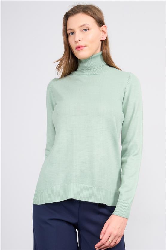 Çetinkaya MiyaMira 2276 Bayan Balıkçı Yaka Çağla Triko