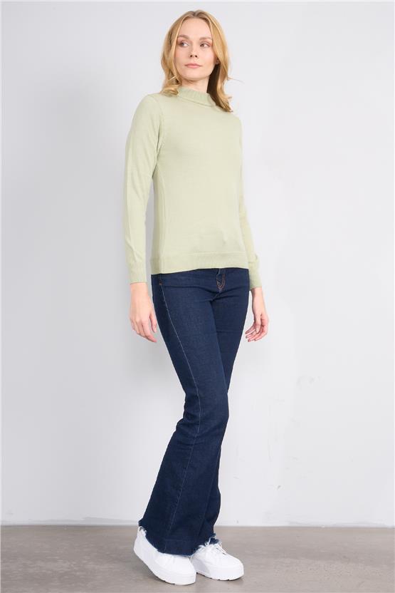 Çetinkaya Miyamira 2300 Kadın Basic Yarım Balıkçı Soft İplik Triko Çağla