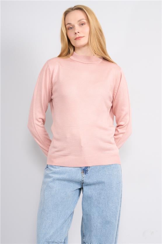 Çetinkaya Miyamira 2300 Kadın Basic Yarım Balıkçı Soft İplik Triko Pudra