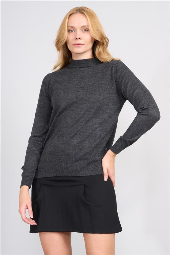 Çetinkaya Miyamira 2300 Kadın Basic Yarım Balıkçı Soft İplik Triko Grimelanj