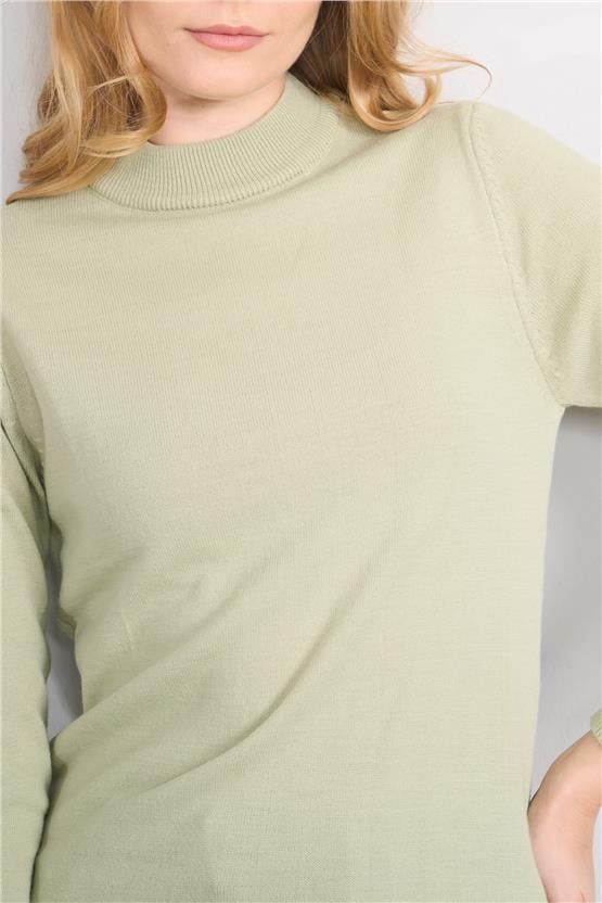 Çetinkaya Miyamira 2300 Kadın Basic Yarım Balıkçı Soft İplik Triko Çağla