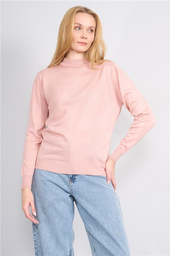 Çetinkaya Miyamira 2300 Kadın Basic Yarım Balıkçı Soft İplik Triko Pudra