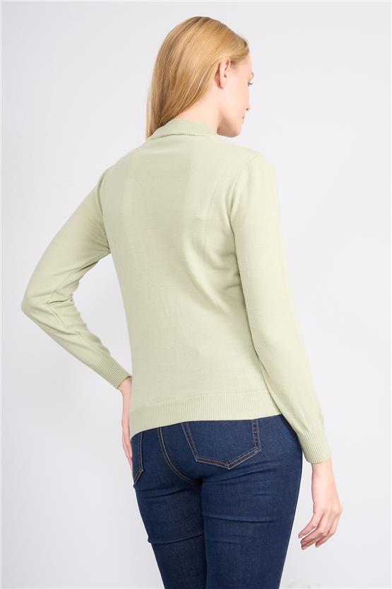 Çetinkaya Miyamira 2300 Kadın Basic Yarım Balıkçı Soft İplik Triko Çağla