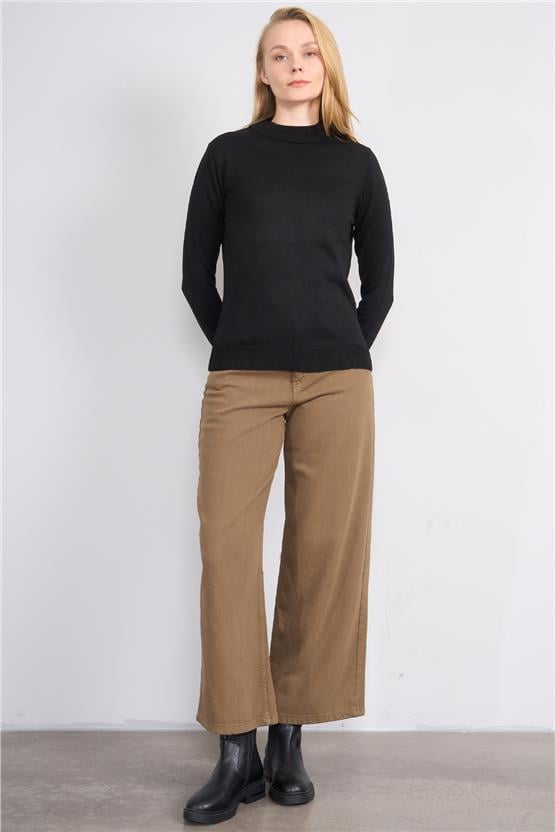 Çetinkaya Miyamira 2300 Kadın Basic Yarım Balıkçı Soft İplik Triko Siyah