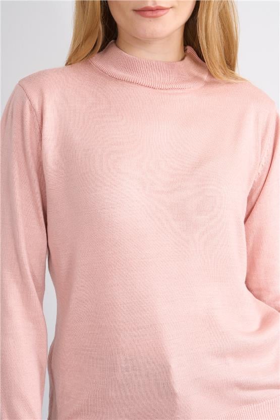 Çetinkaya Miyamira 2300 Kadın Basic Yarım Balıkçı Soft İplik Triko Pudra