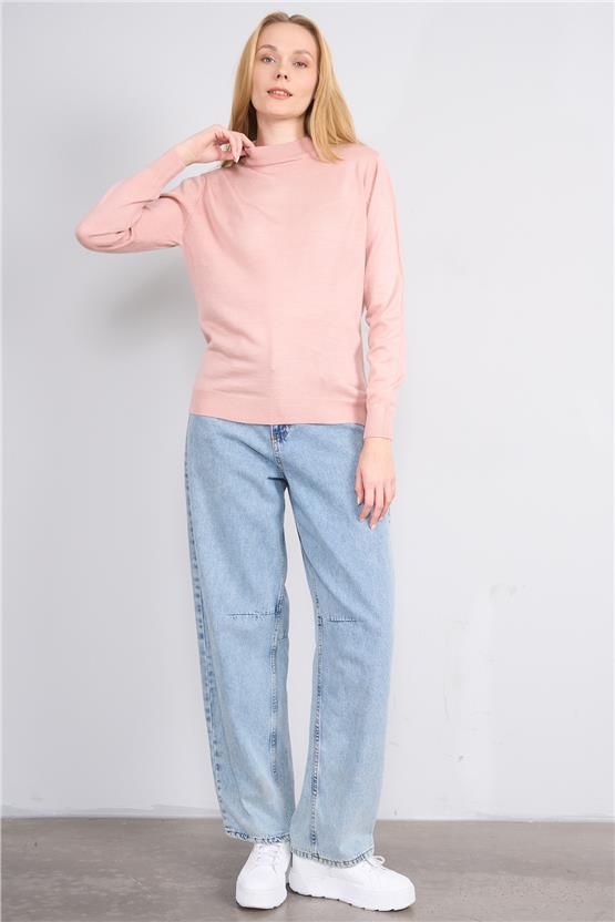 Çetinkaya Miyamira 2300 Kadın Basic Yarım Balıkçı Soft İplik Triko Pudra