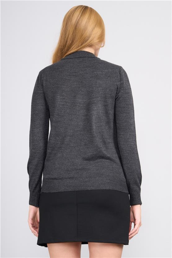 Çetinkaya Miyamira 2300 Kadın Basic Yarım Balıkçı Soft İplik Triko Grimelanj