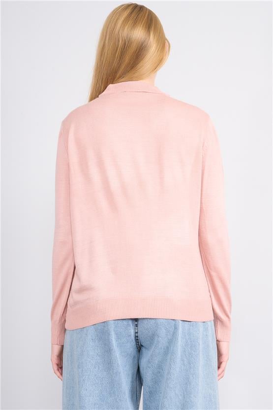 Çetinkaya Miyamira 2300 Kadın Basic Yarım Balıkçı Soft İplik Triko Pudra