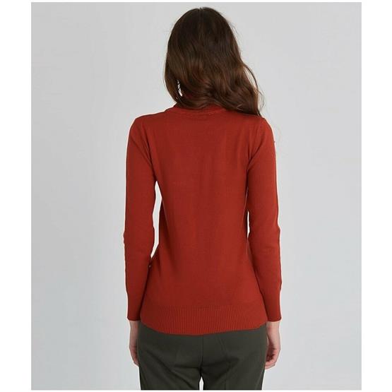 Çetinkaya Miyamira Balıkçı Yaka Kiremit Kazak