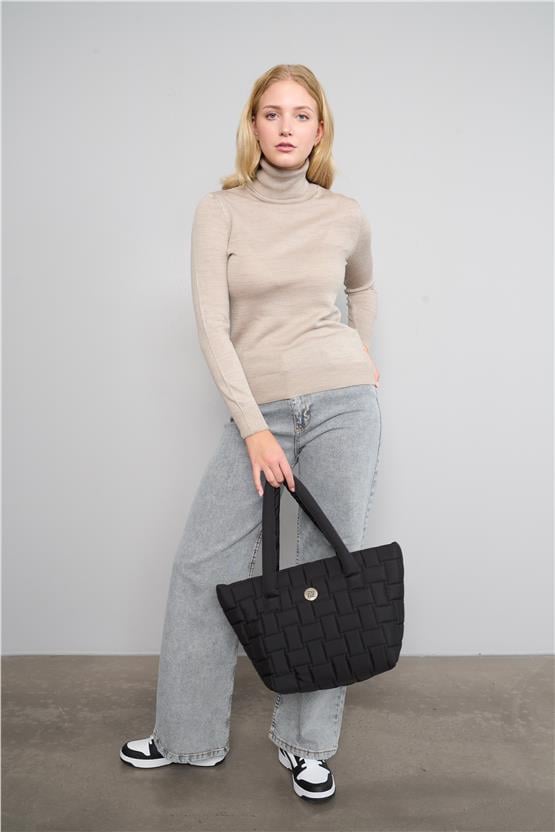 Çetinkaya Miyamira Balıkçı Yaka Taş Triko