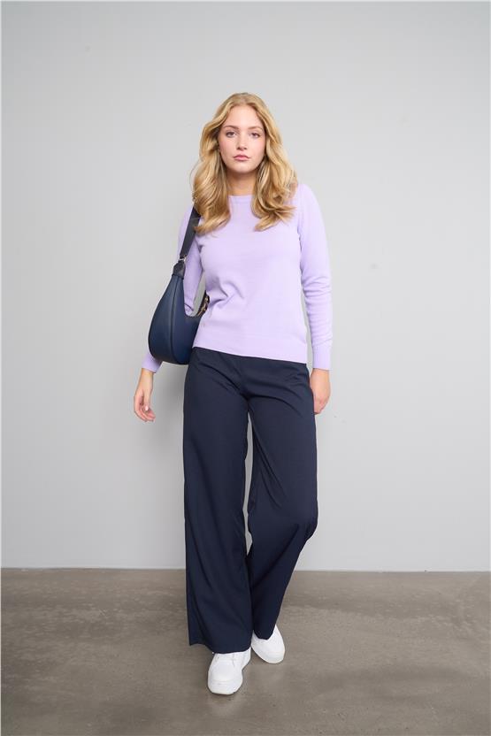 Çetinkaya Miyamira Bisiklet Yaka Lila Triko