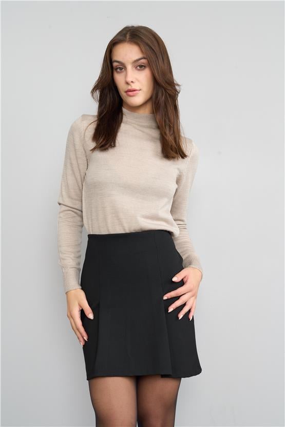 Çetinkaya Miyamira Kadın Dik Yaka Taş Triko Yaka