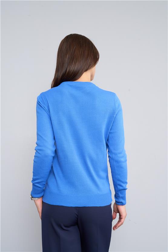 Çetinkaya Miyamira Kadın Mavi Kazak